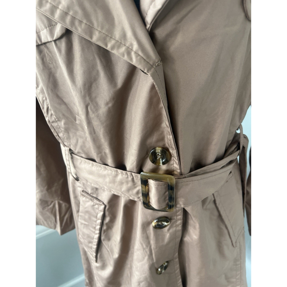 Urban Republic Women's Tan Trench Coat Rain Jacket Size Large NWT - Picture 4 of 12